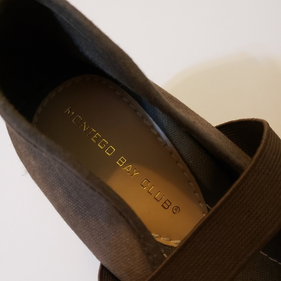 Montego Bay Club Espadrille Wedges sz 9 color gray - Picture 7 of 9